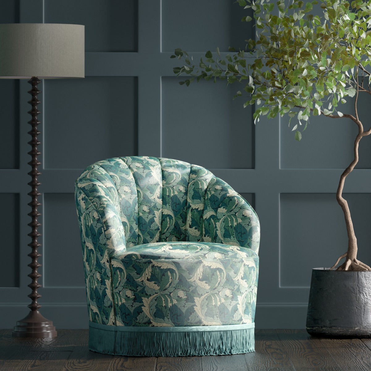 Clarke & Clarke Acanthus Teal