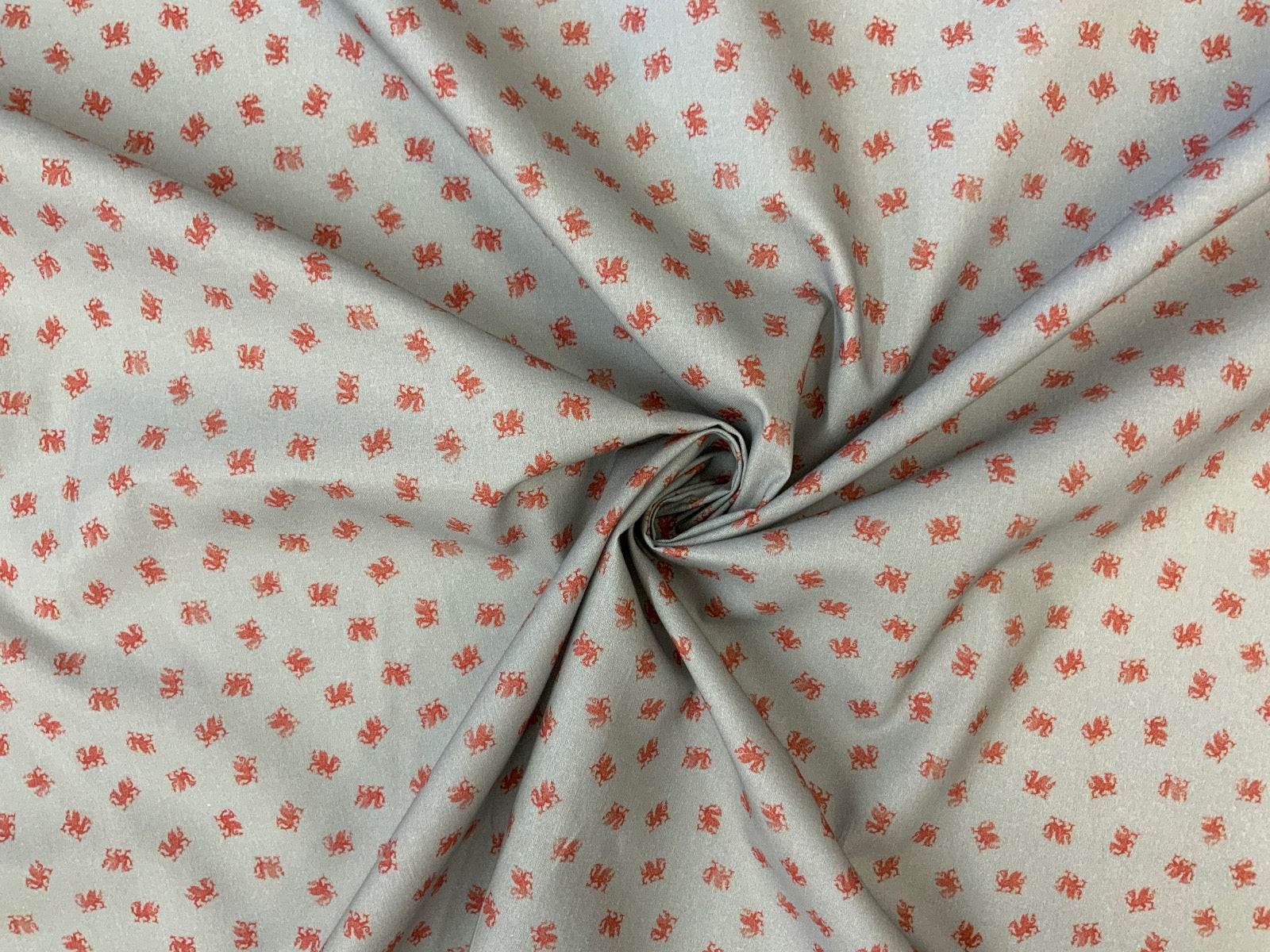 S114 Welsh Dragon Dress Cotton Grey