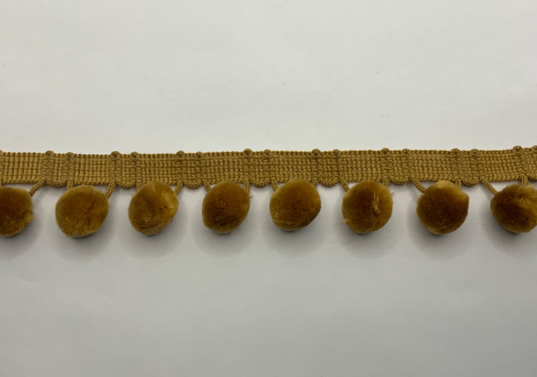 Gold Velvet Pom Pom Trim