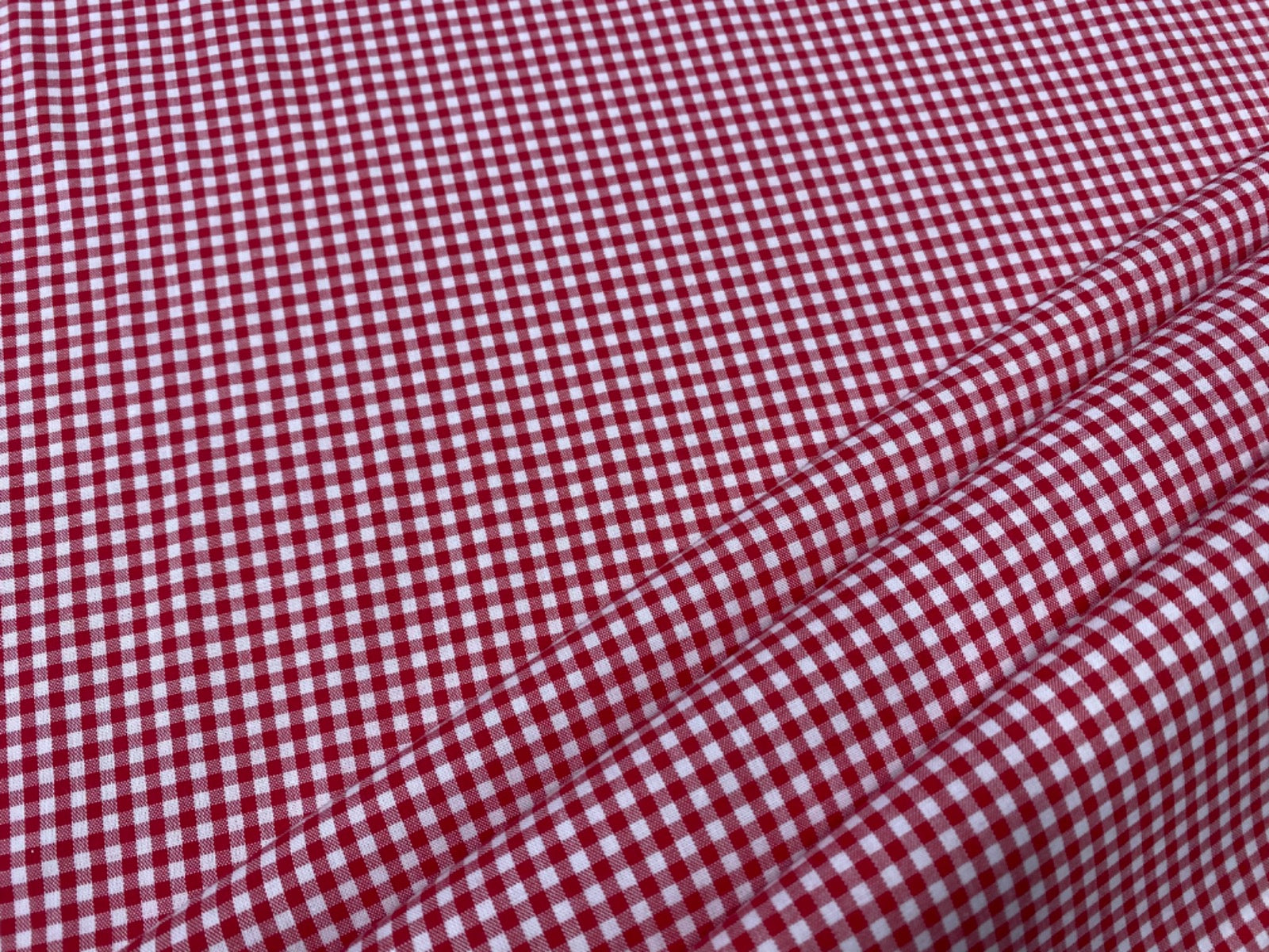 C750 3mm Red Woven Cotton Gingham