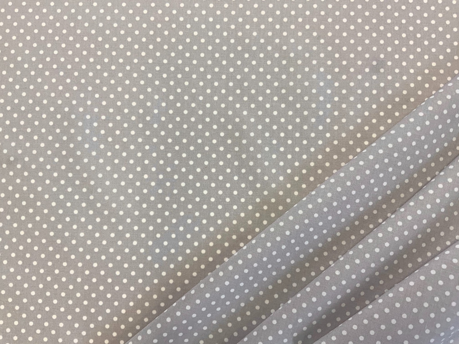 Spotty Cotton Poplin Silver CP0009