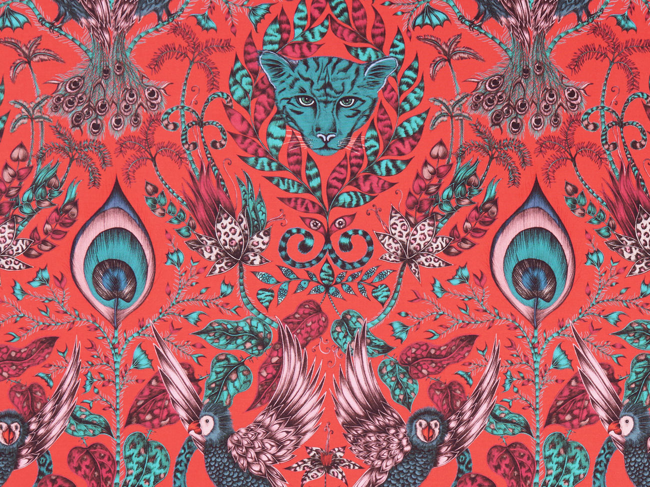 Clarke & Clarke Amazon Red