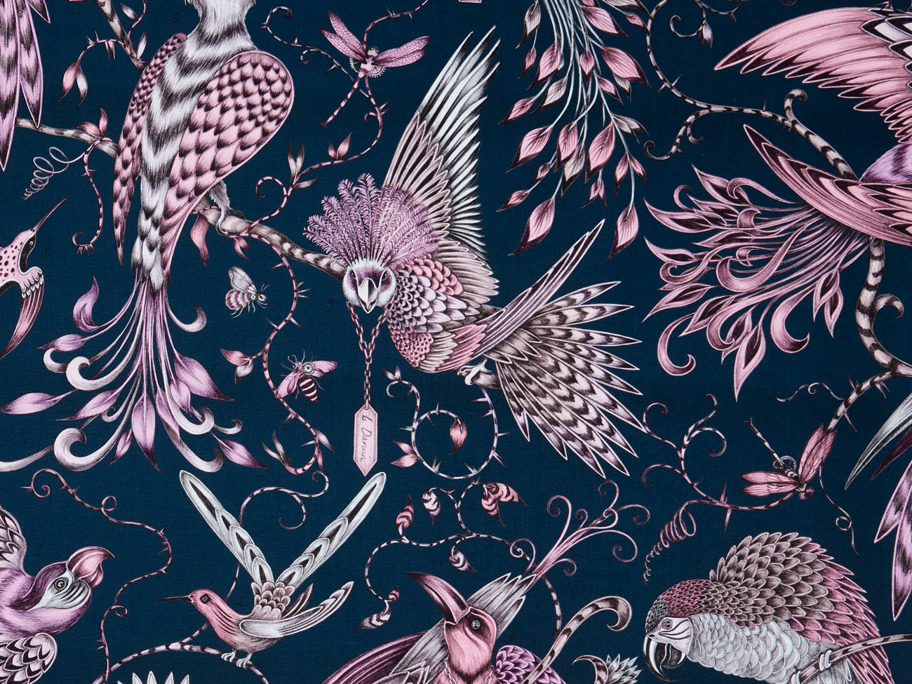 Clarke & Clarke Audubon Pink