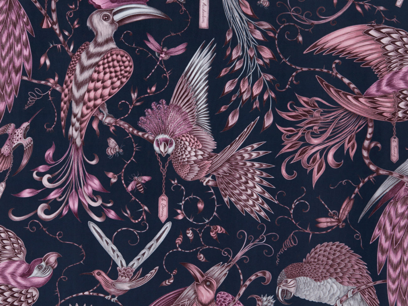Clarke & Clarke Audubon Pink Velvet