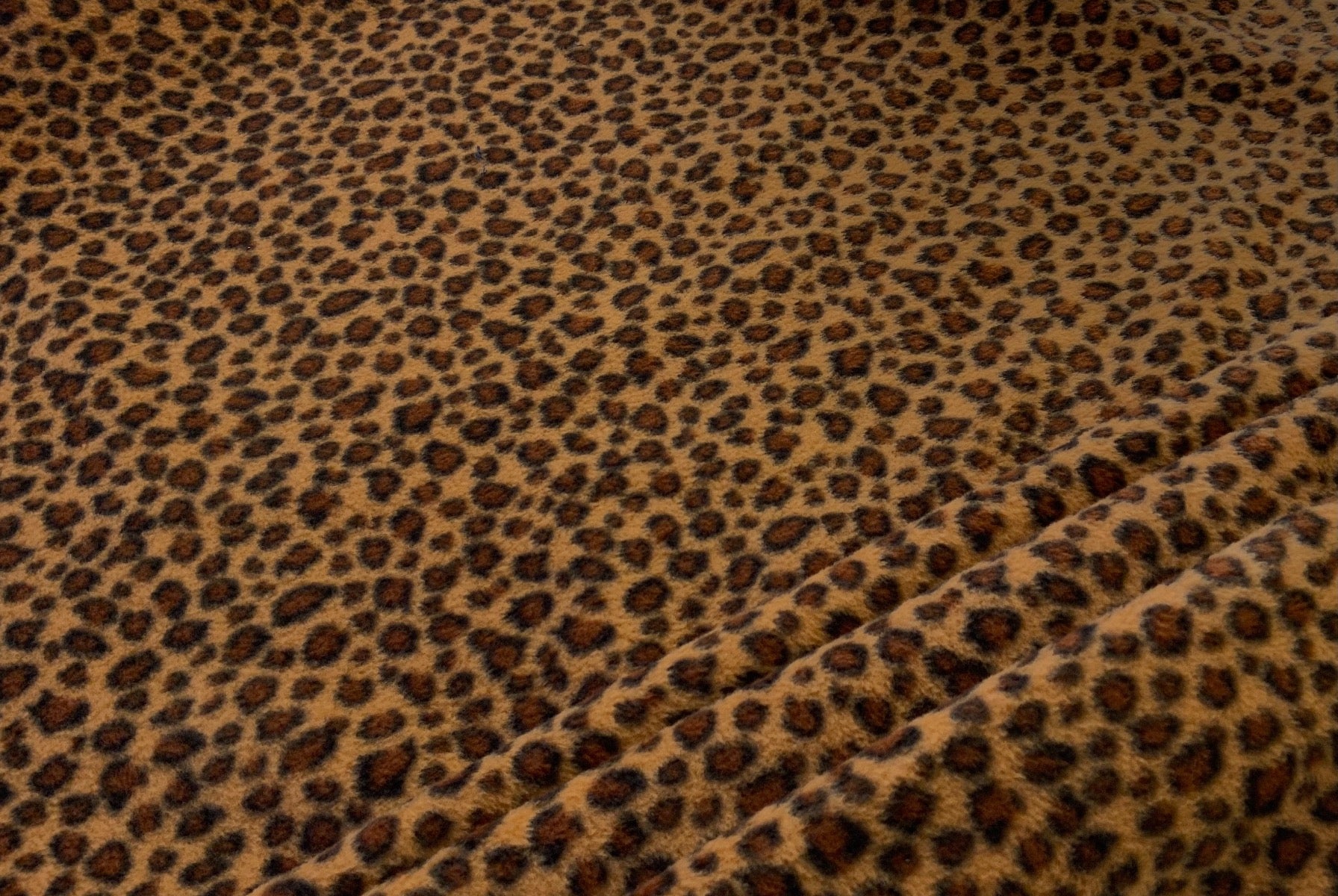 Leopard Fleece Tan Brown C502