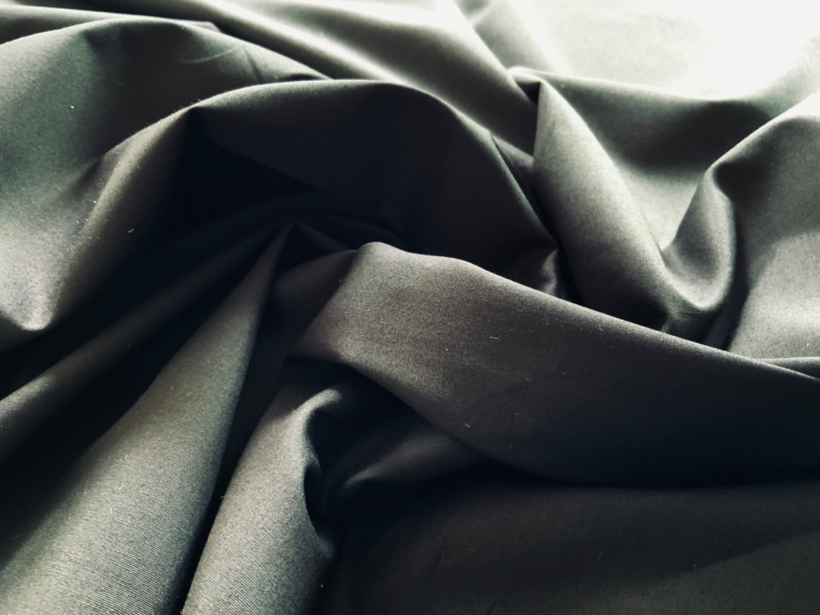 Plain Cotton Poplin Black CP0001