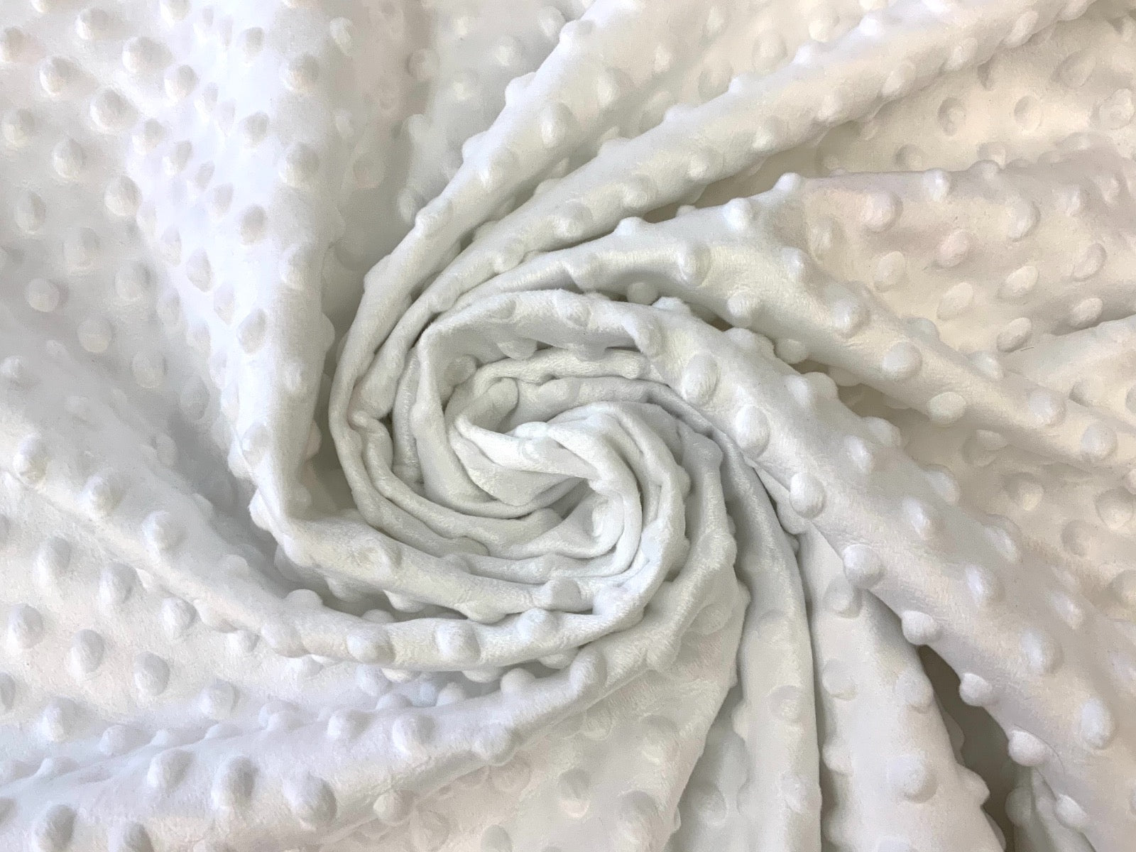 White Dimple Fur Fabric