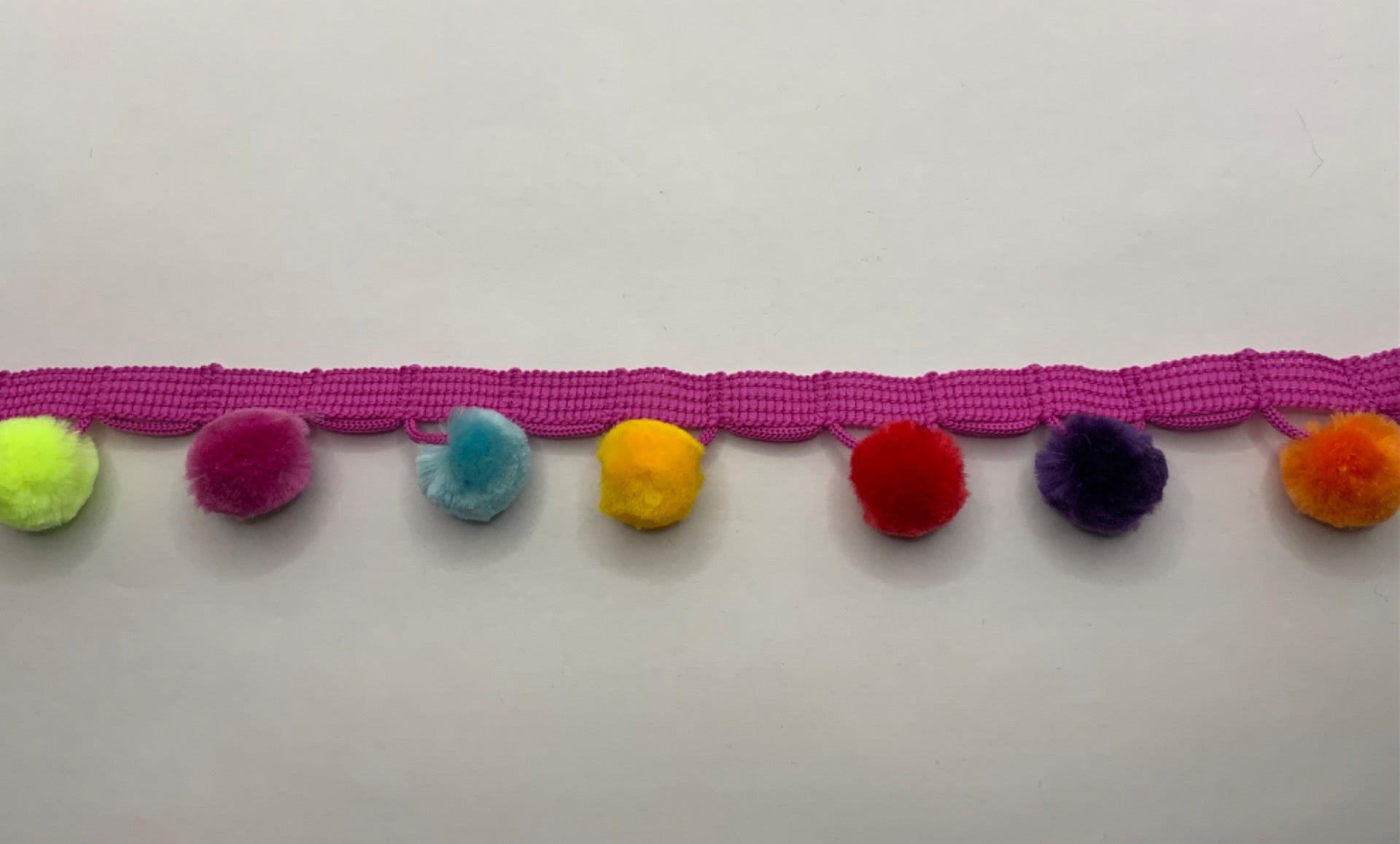 Multi Velvet Pom Pom Trim
