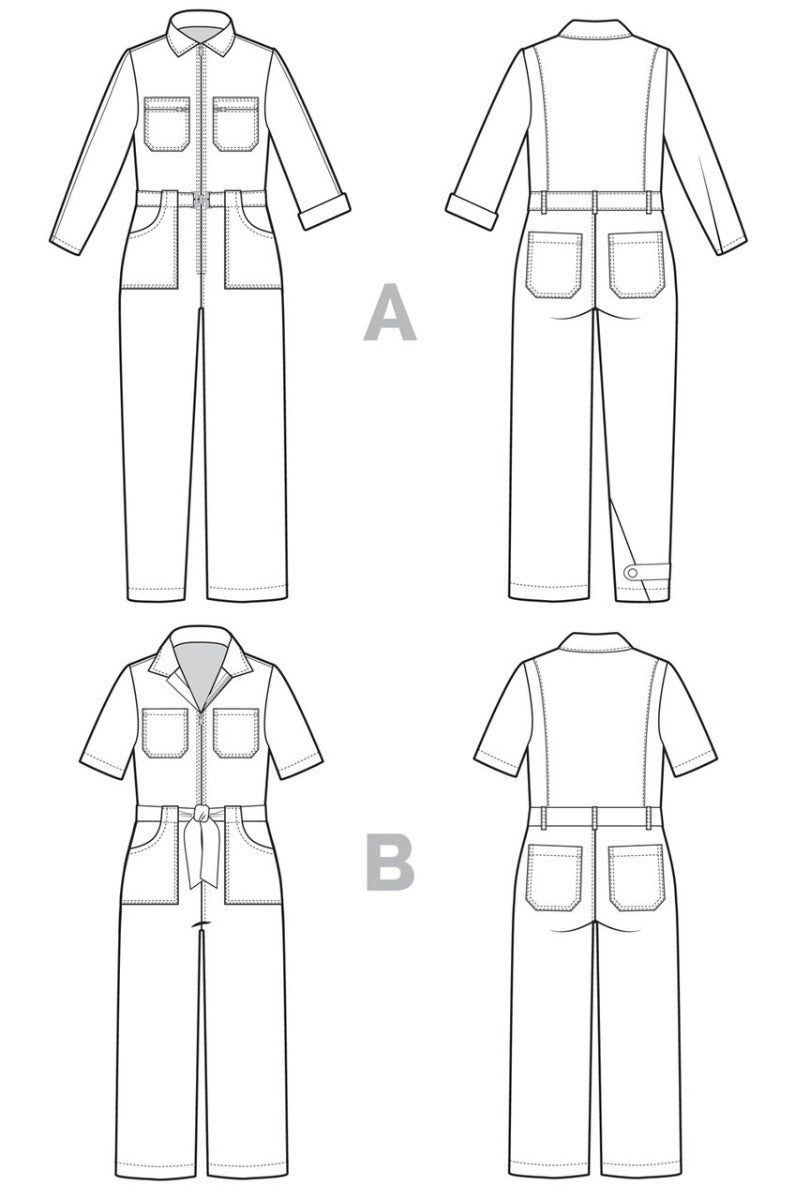 Closet Core Blanca Flight Suit Sewing Pattern