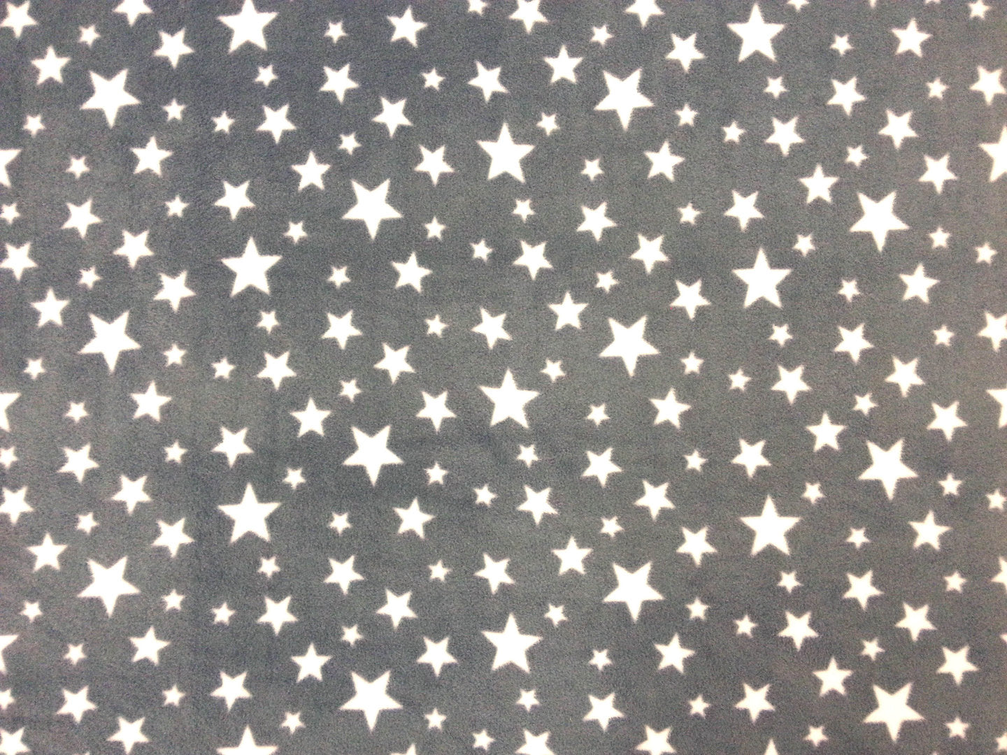 Starry Night Grey Polar Fleece Fabric