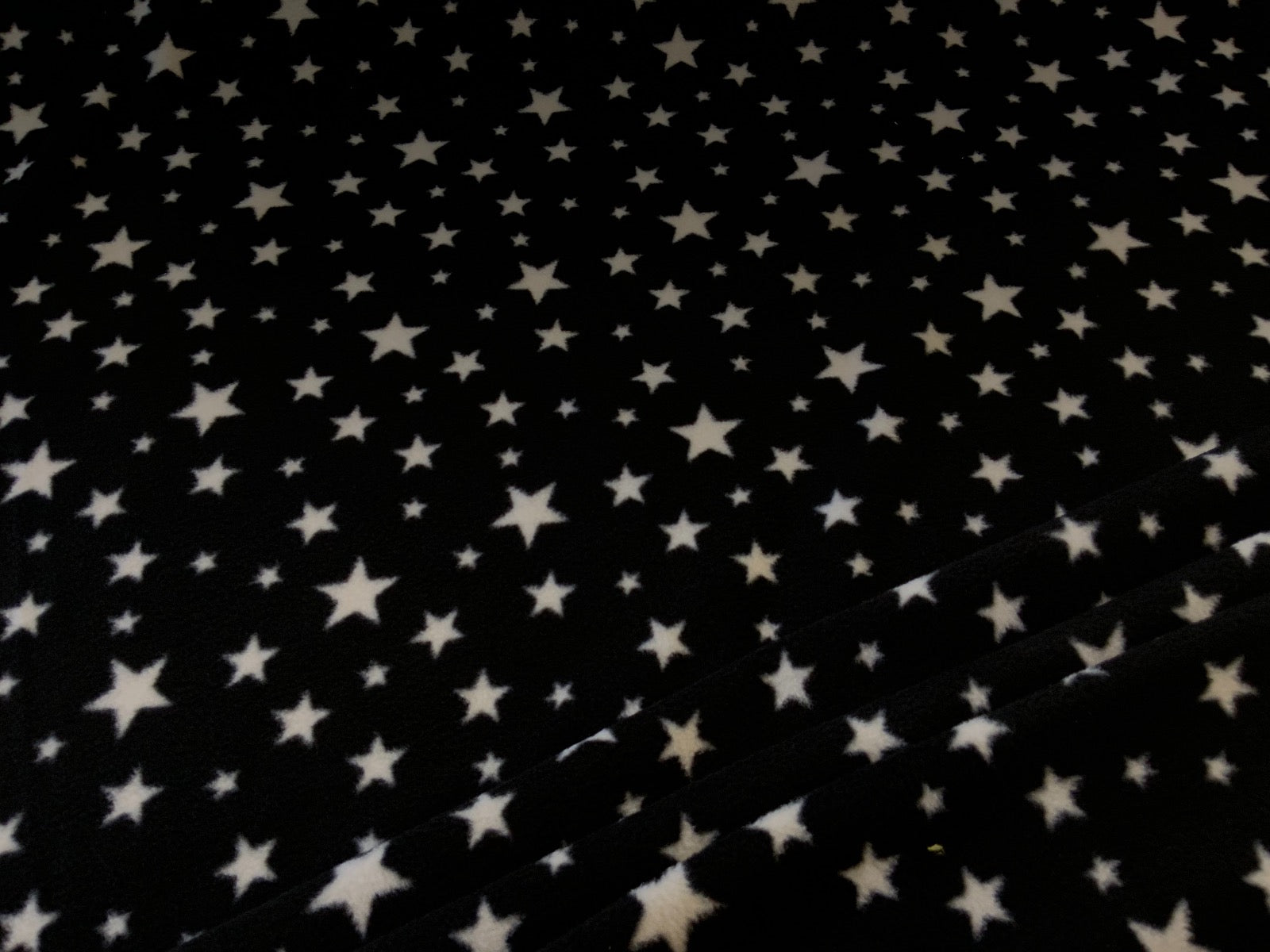 Starry Night Black Polar Fleece Fabric C128