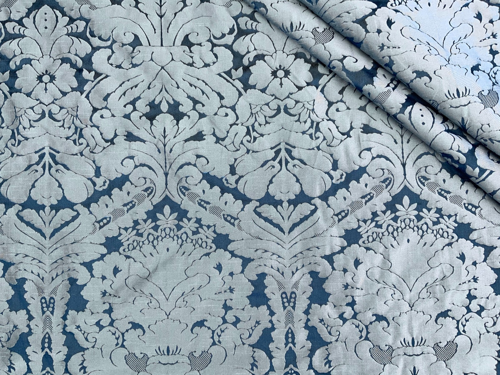 Dutch Damask Blue Aqua T453