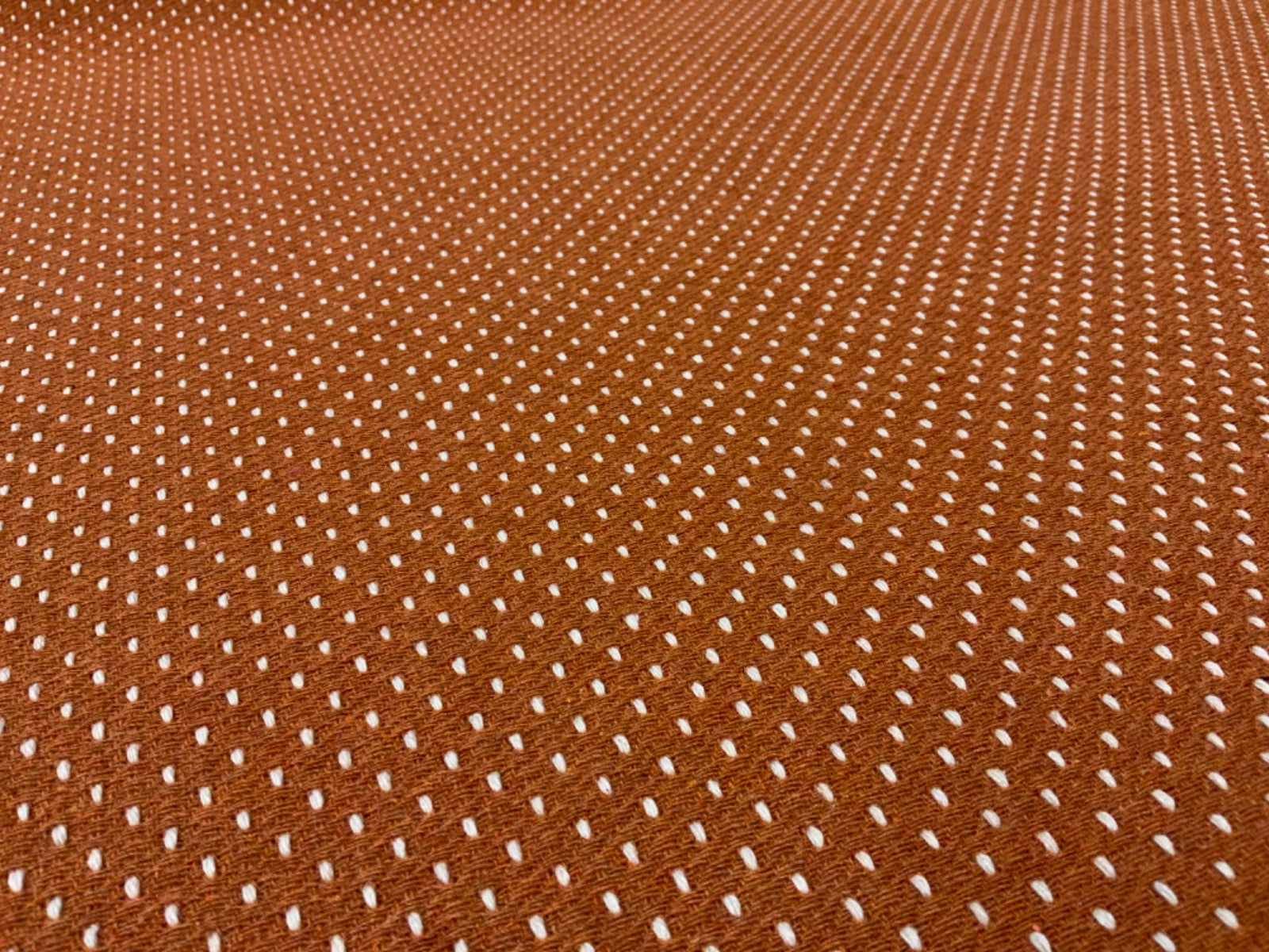 F277 Wool Mix Stitch Spot Orange