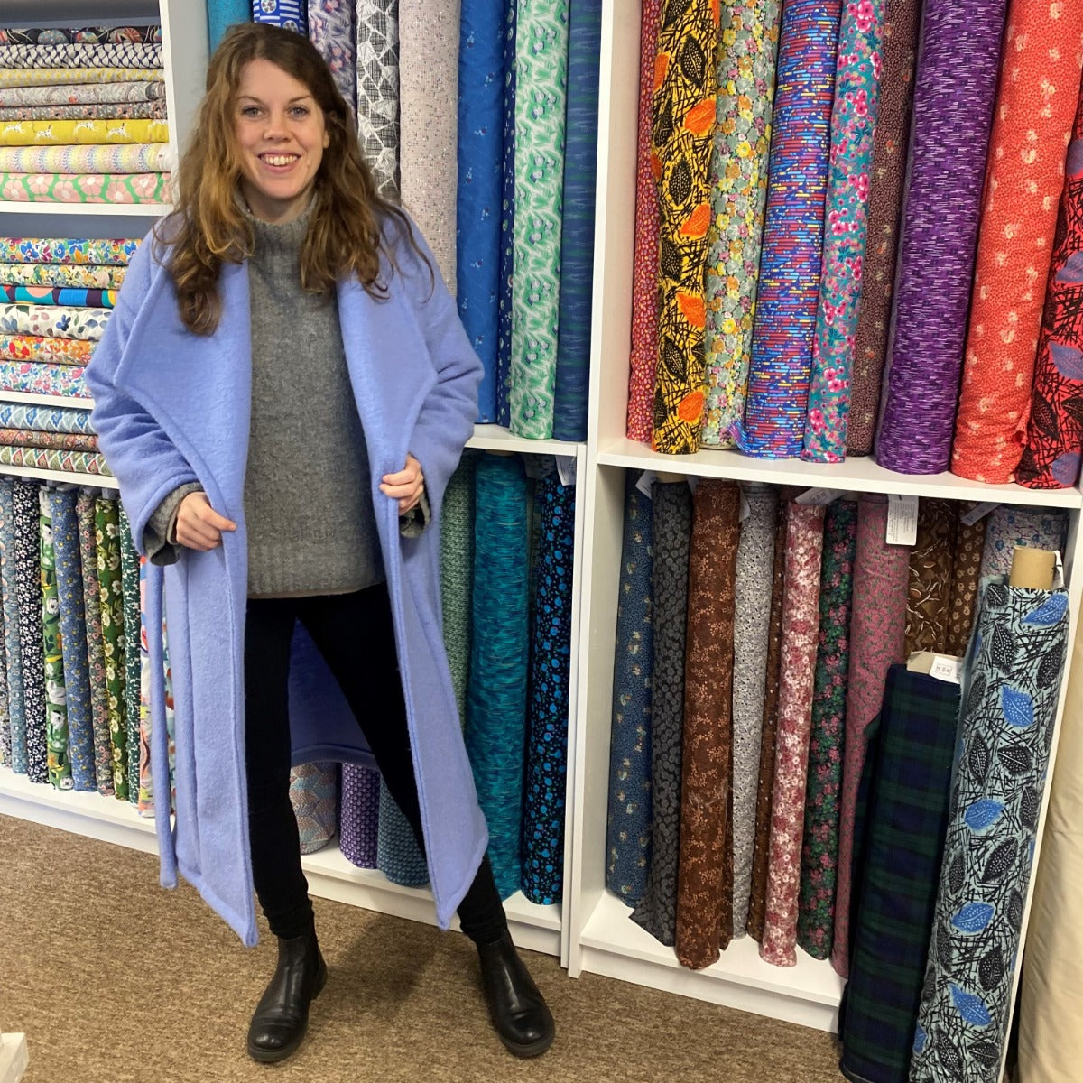 W29 Boiled Wool Cornflower Blue