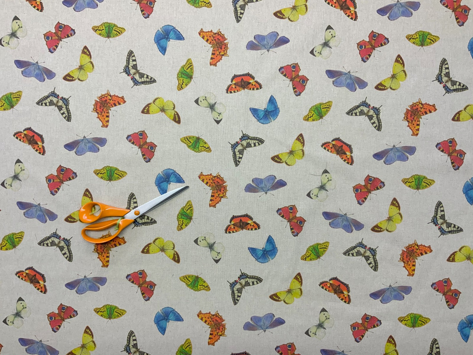 S89 Butterfly Swarm Linen Textile Express Originals