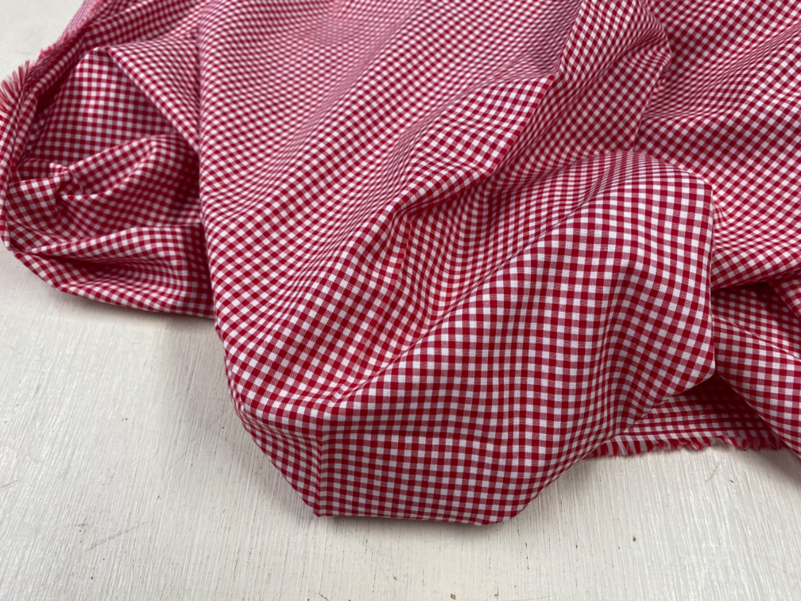 C750 3mm Red Woven Cotton Gingham