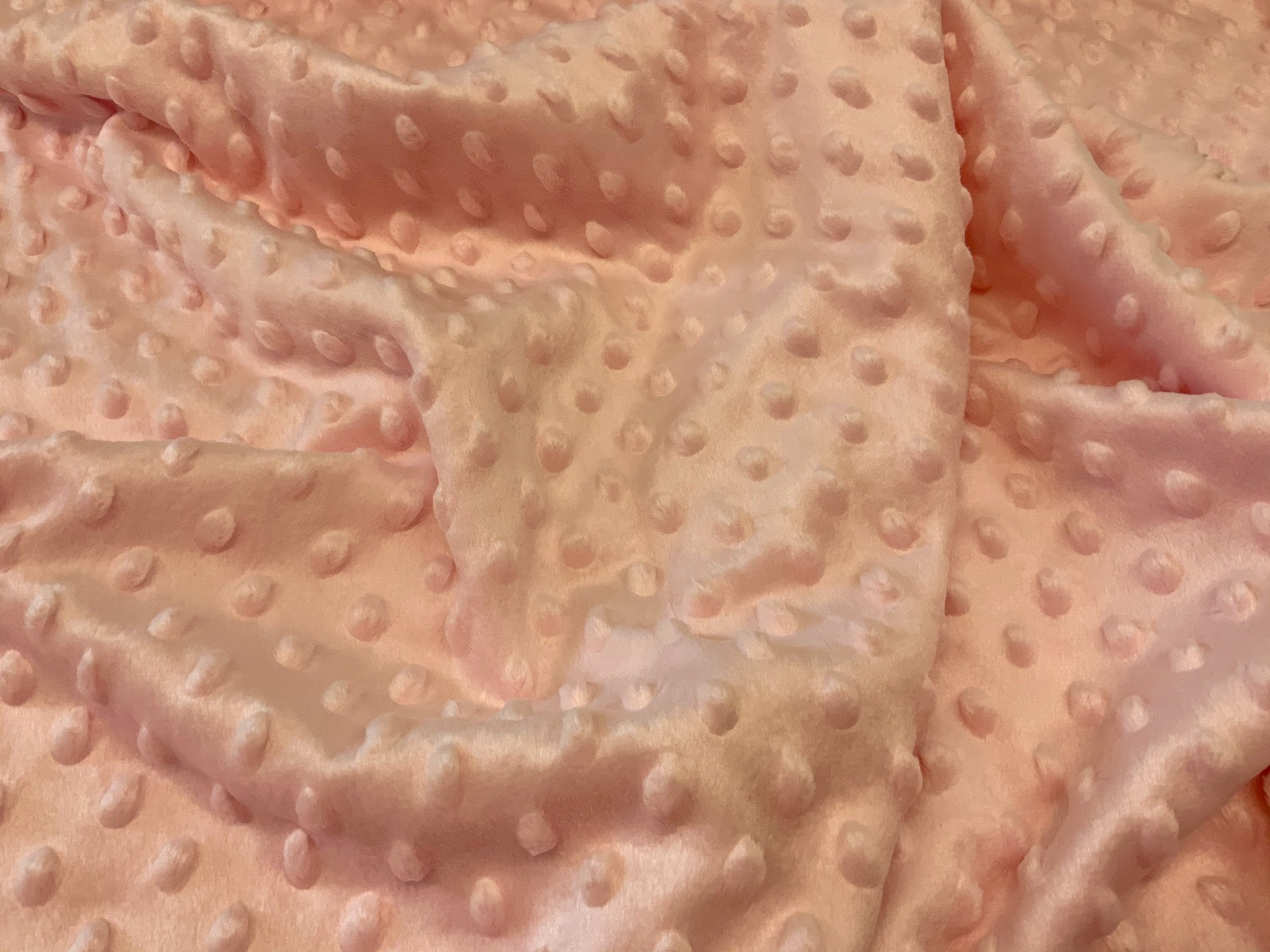 Baby Pink Dimple Fleece Fur Fabric