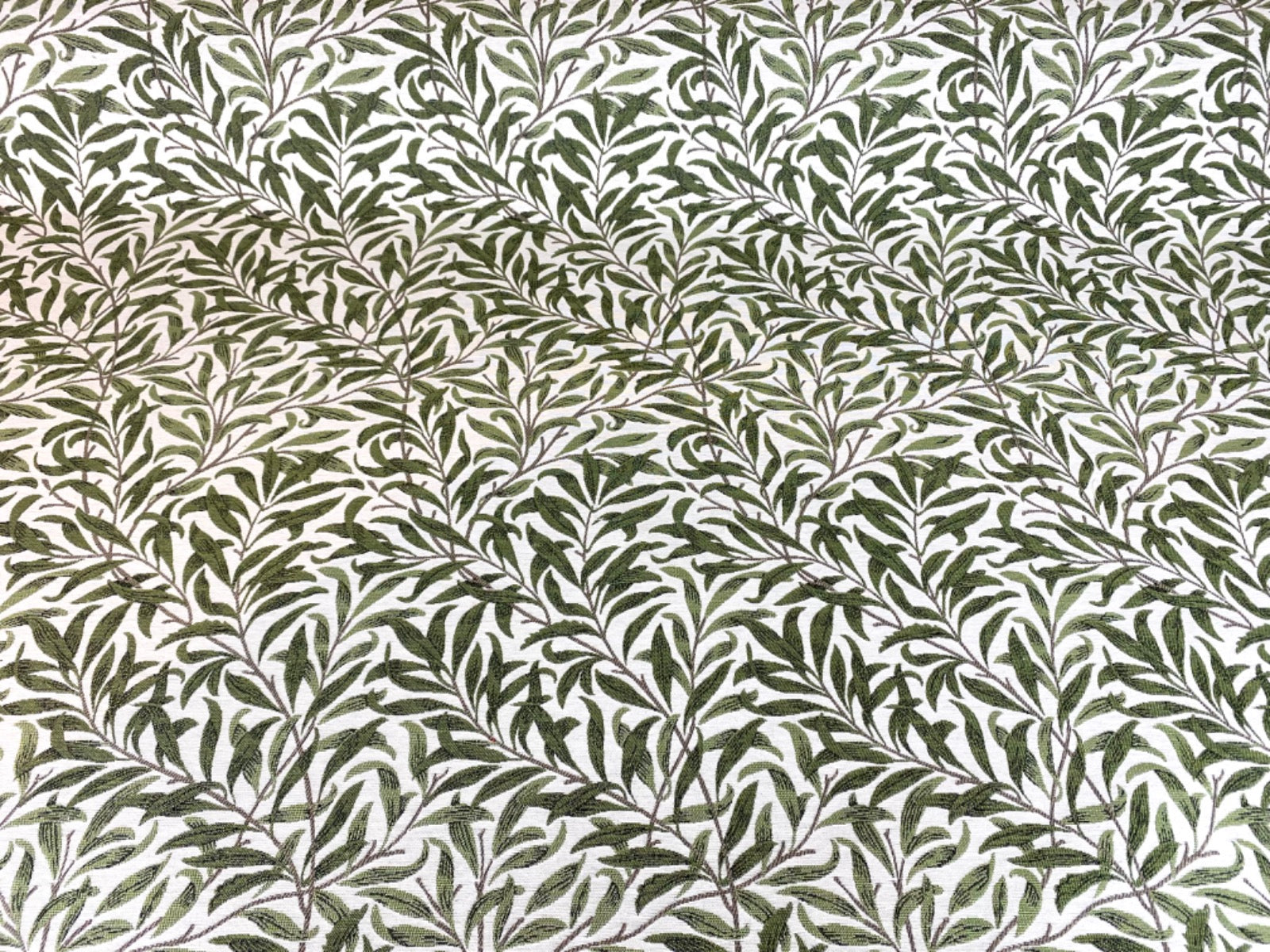 S247 Woven Willow Branch Tapestry Off White Green