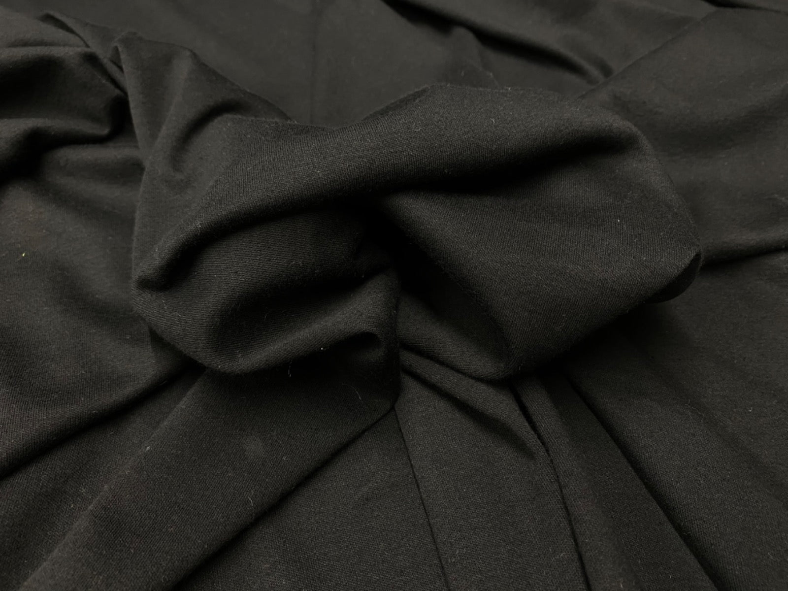 Plain Cotton Interlock Jersey Black Tex Ex 2755