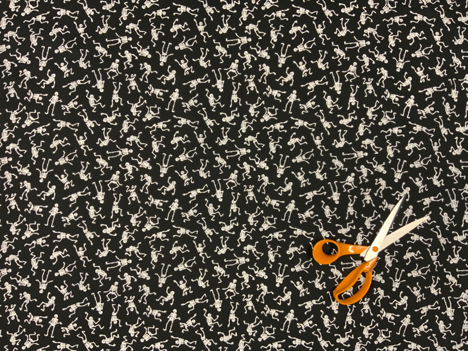 C711 Dancing Skeletons Poly Cotton