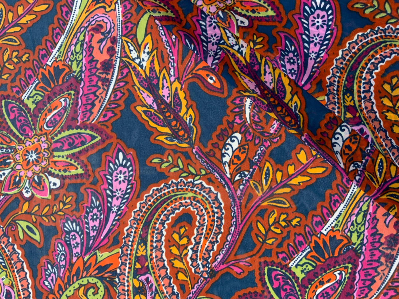 Giant Paisley Chiffon Multi F294