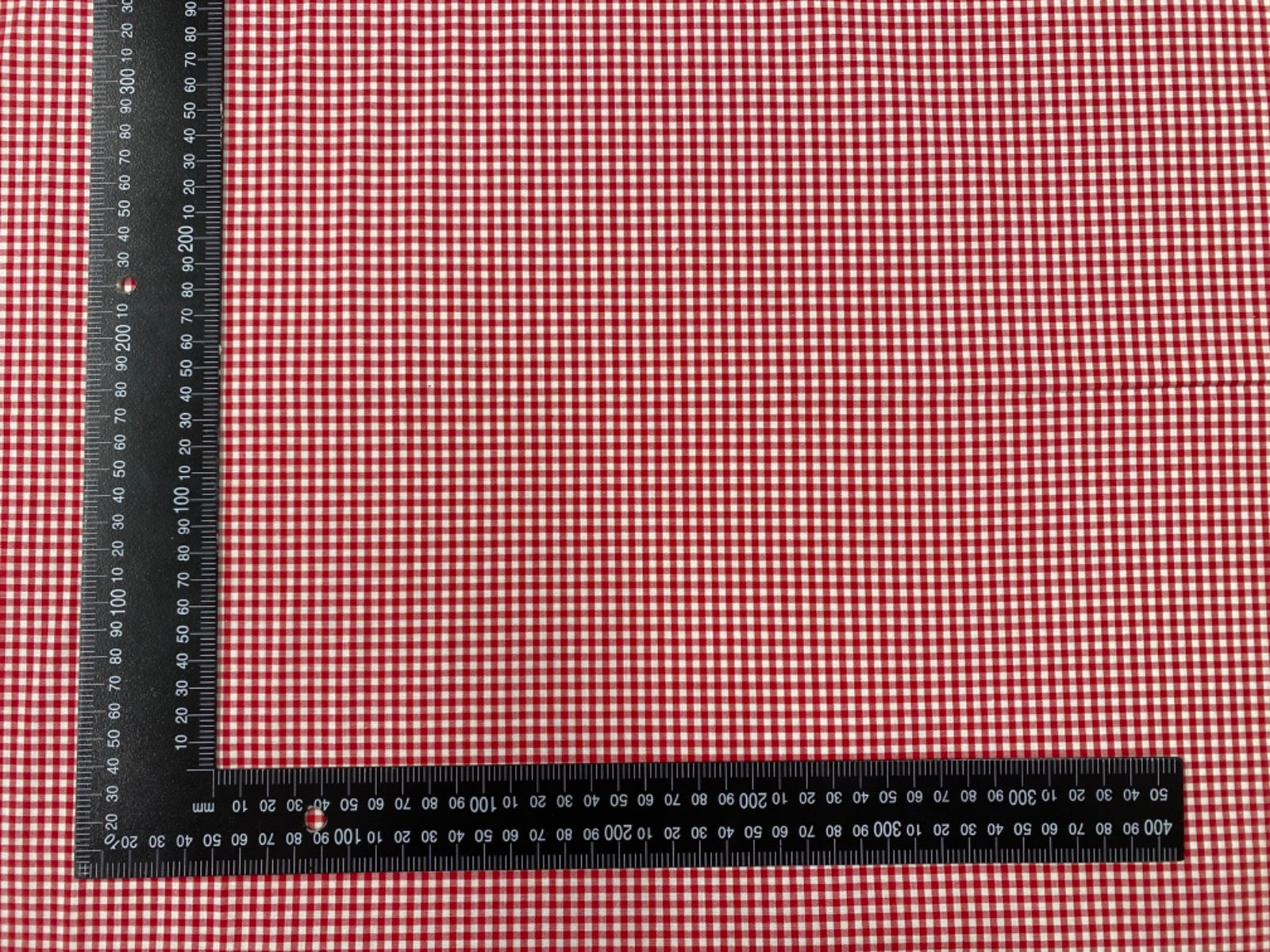 C750 3mm Red Woven Cotton Gingham