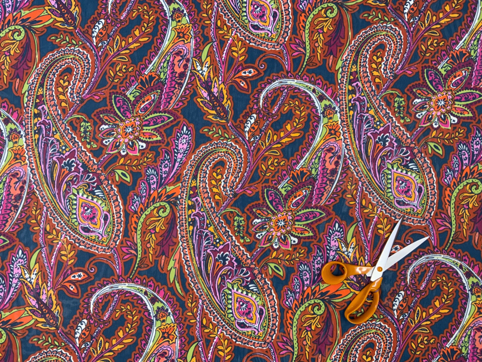 Giant Paisley Chiffon Multi F294