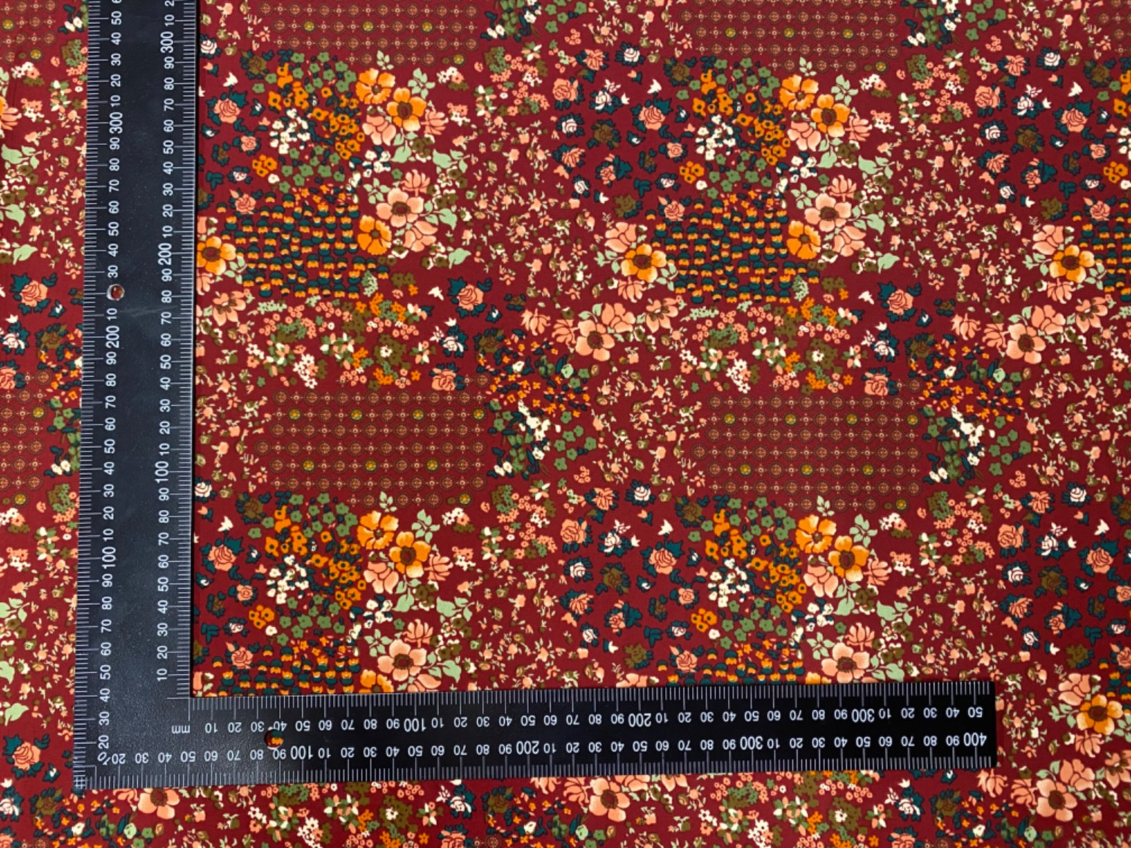 F340 Flower Patch Soft Drape Red