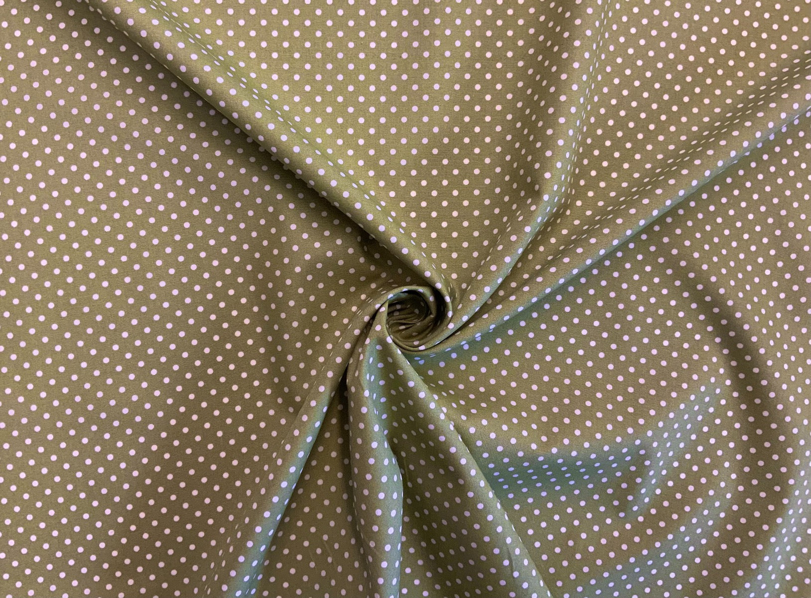 Spotty Cotton Poplin Green CP0009