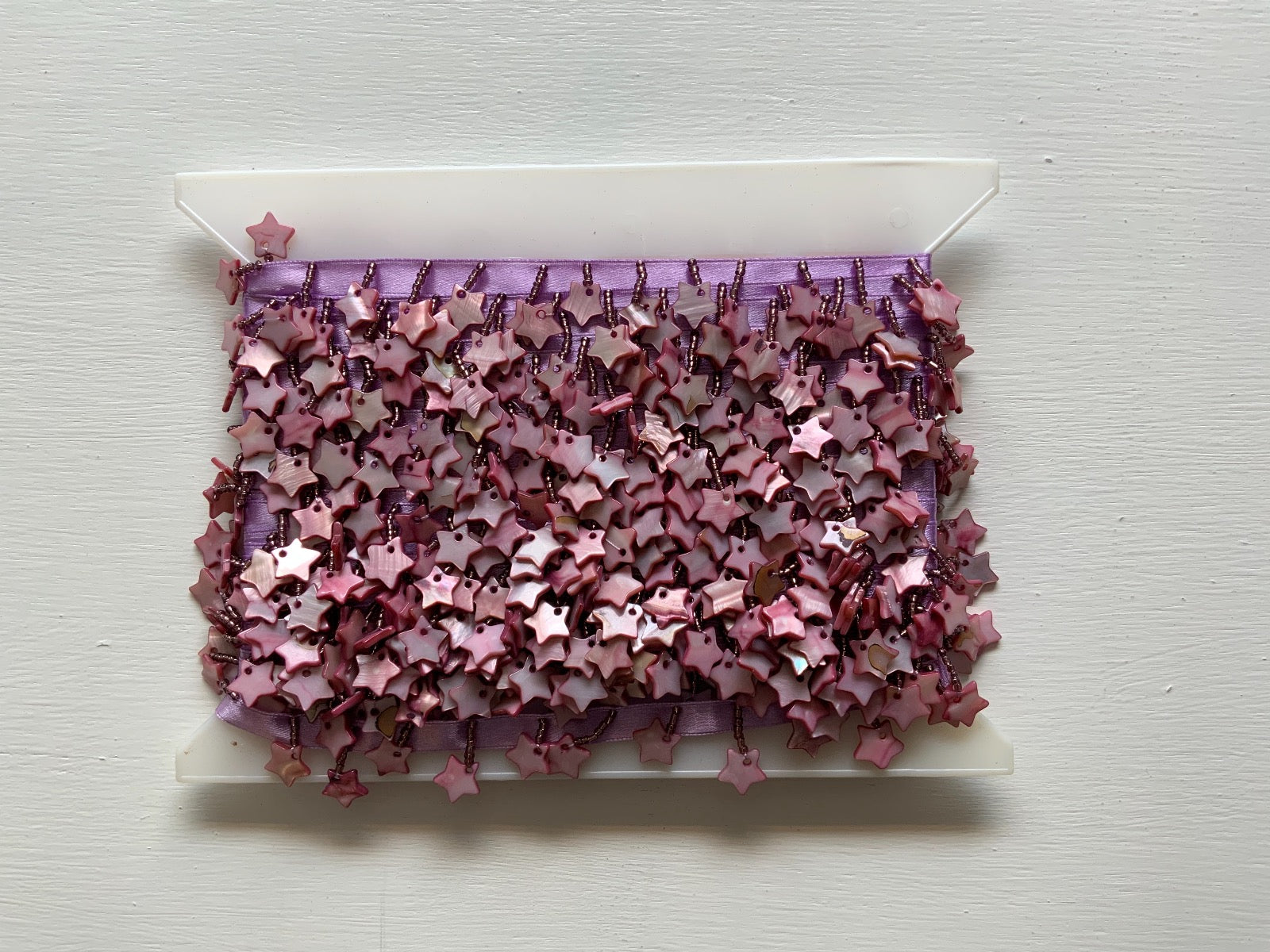 Beaded Star Trim Pink