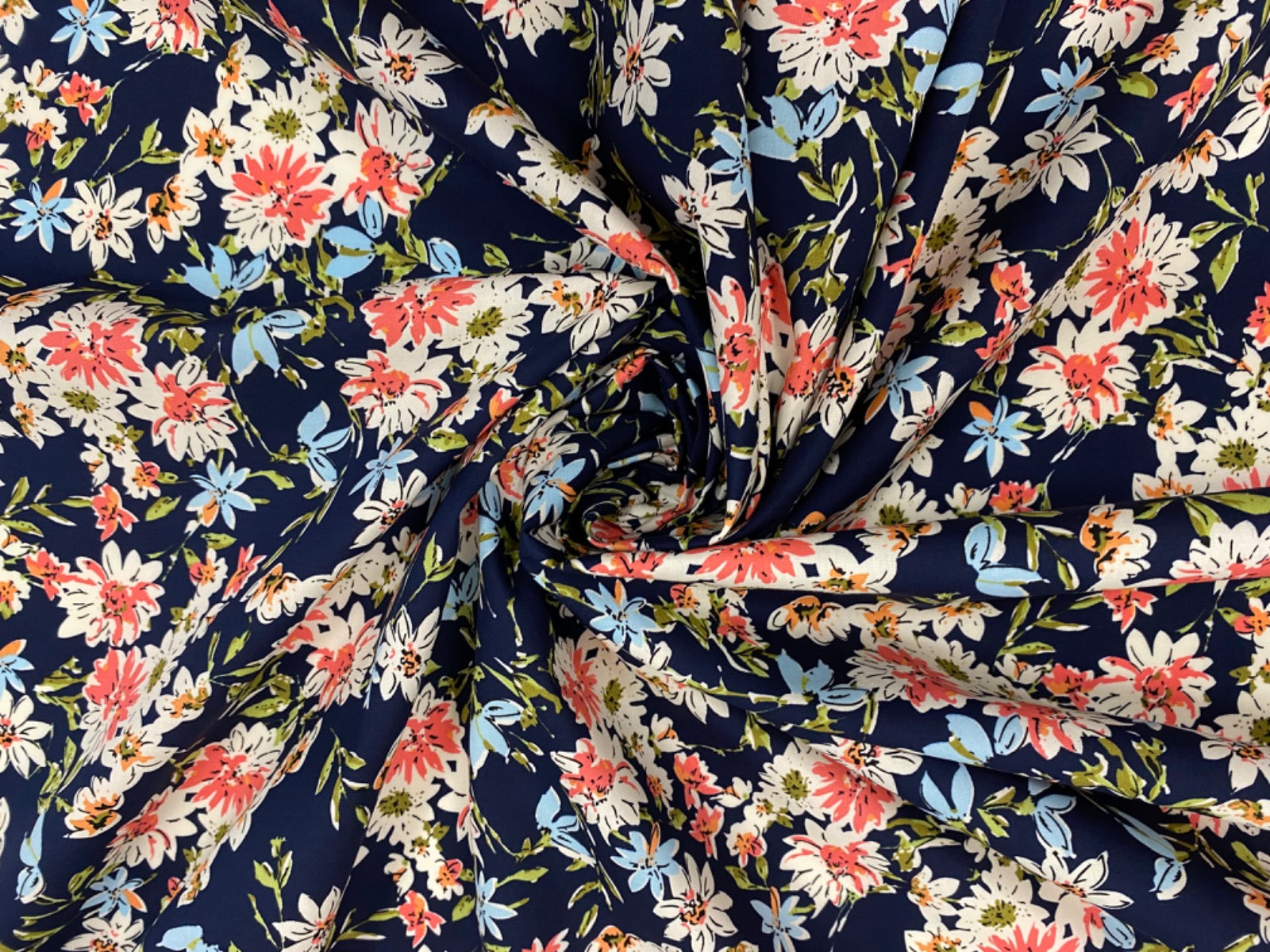 C720 Pippa Cotton Poplin Navy Multi