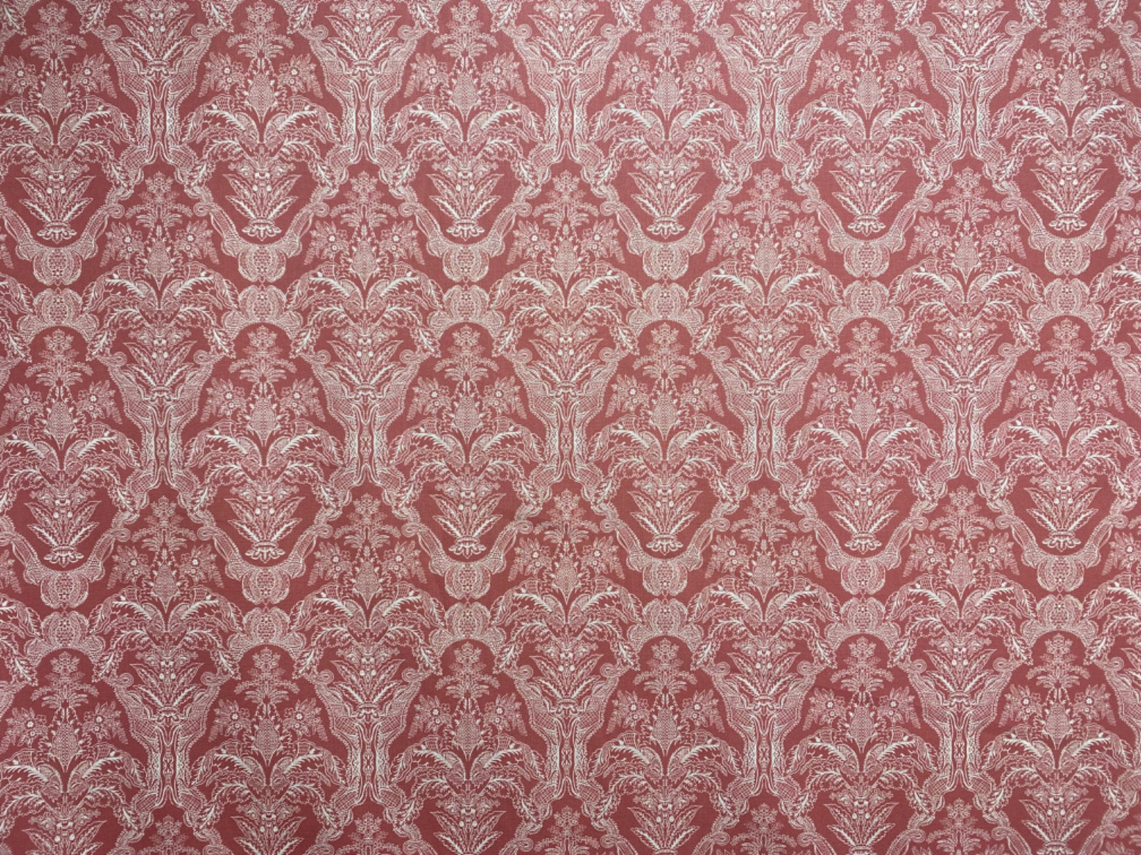S239 Printed Damask Trellis Rust
