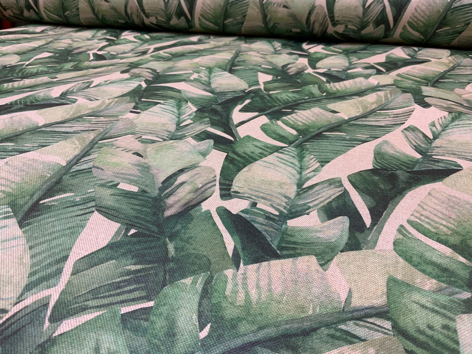 Oilcloth Canopy Palm leaves S86