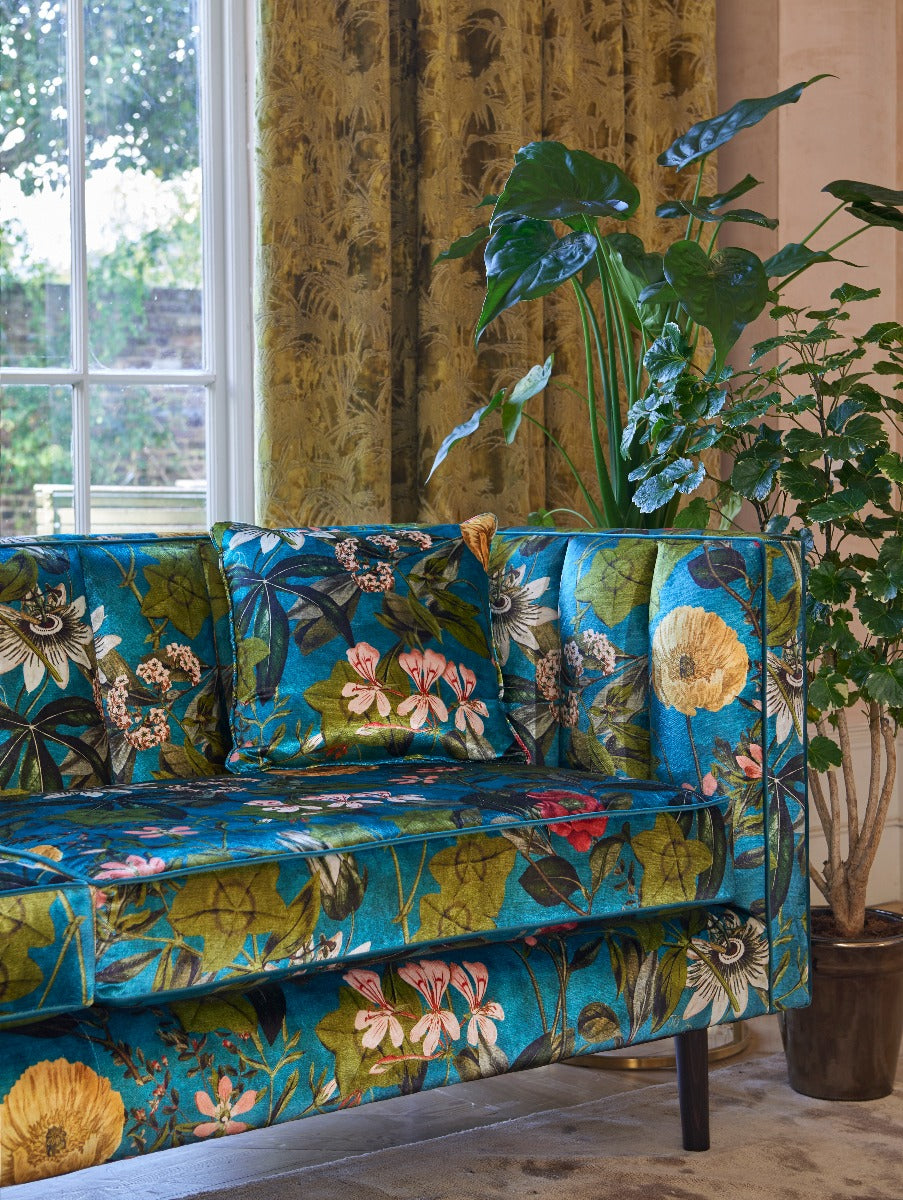 Clarke & Clarke Passiflora Charcoal Velvet