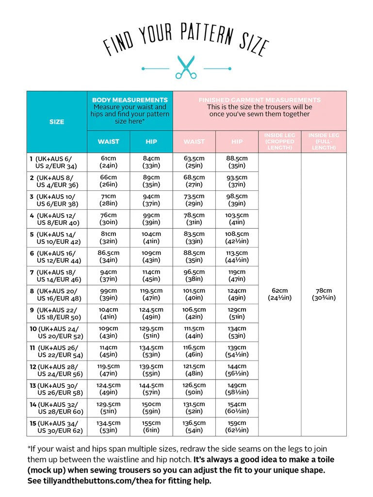 Tilly And The Buttons Thea Wide Leg Trousers