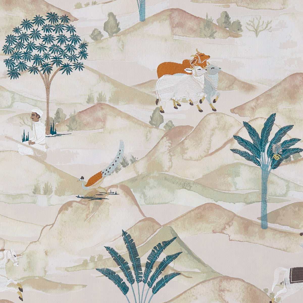 Clarke & Clarke Sahara Teal Spice