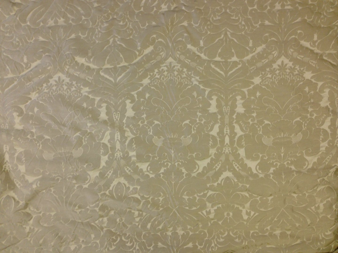 Faux Silk Damask Taupe