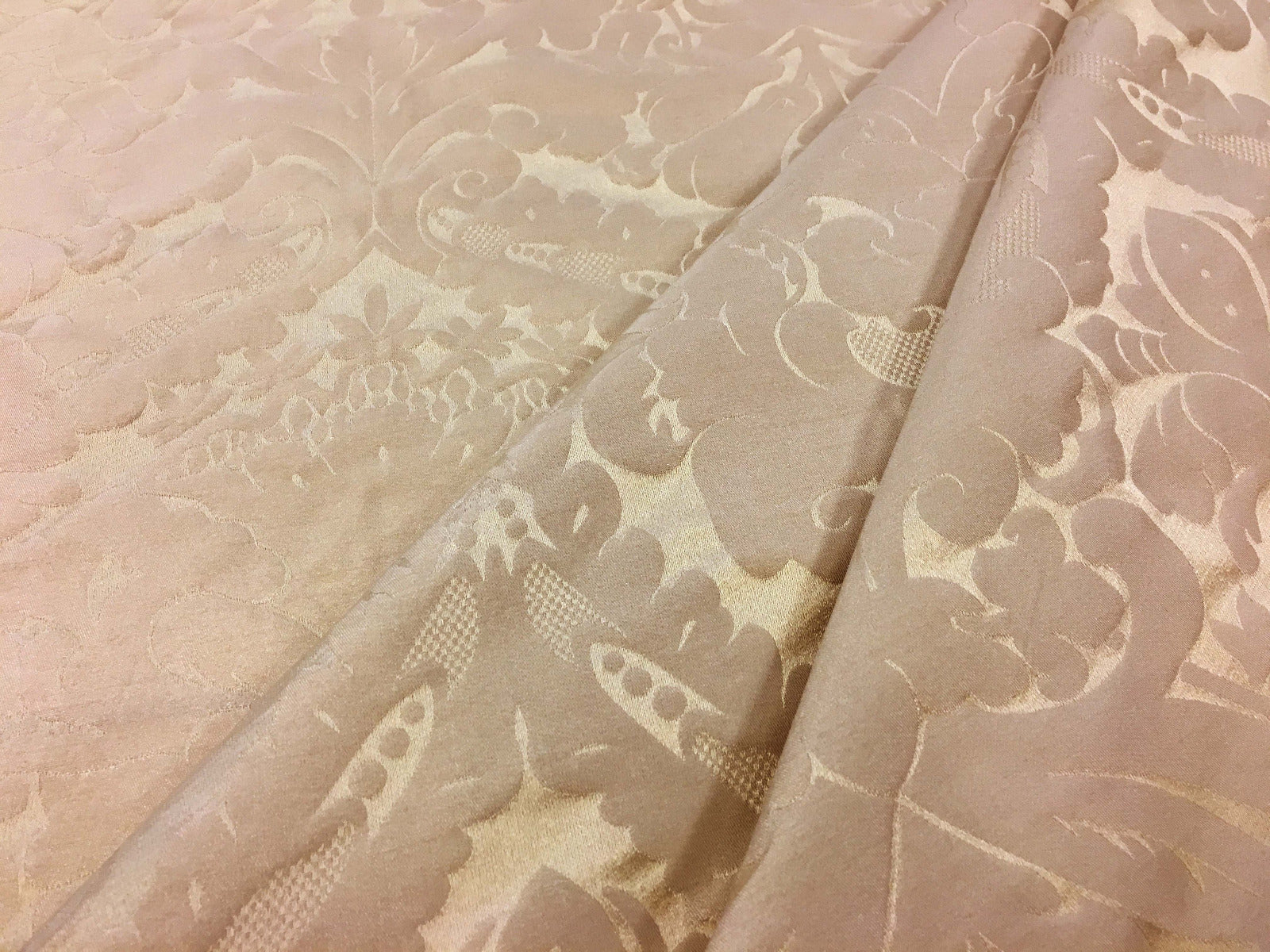 Faux Silk Damask Taupe