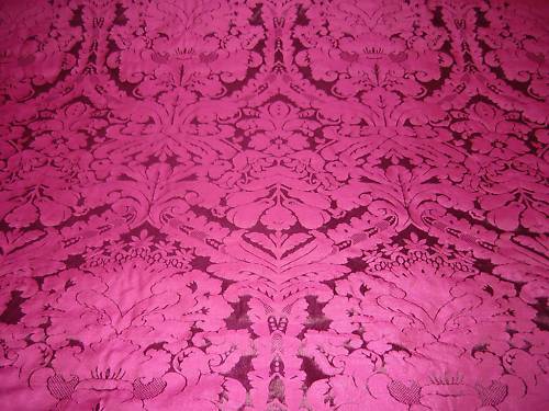 Faux Silk Damask Fuchsia 42