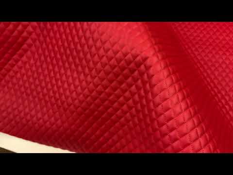 H288 Quilted Leatherette Red