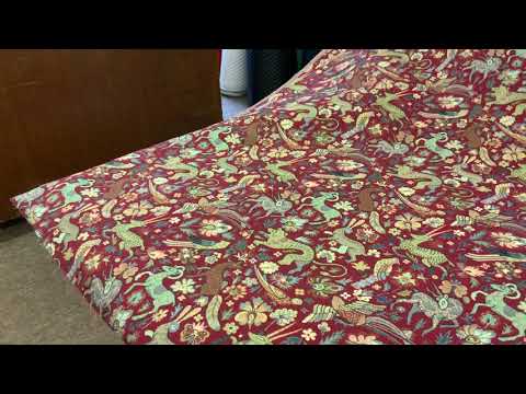 S211 Tudor Woodland Animals Tapestry Red/ Multi