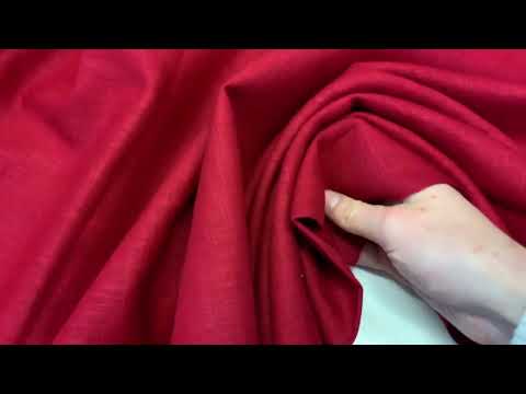 Eco Washed Linen Dark Red C542