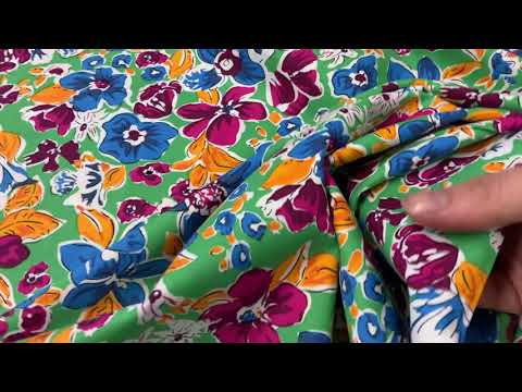 Ava Floral Cotton Lawn Green Tex Ex 2651