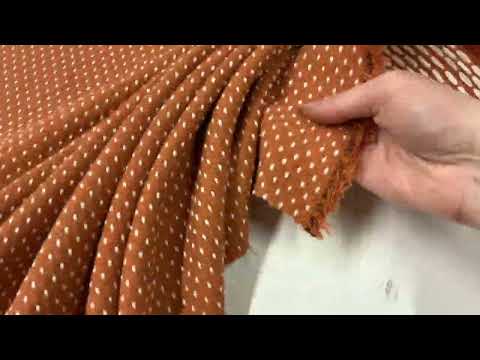 F277 Wool Mix Stitch Spot Orange