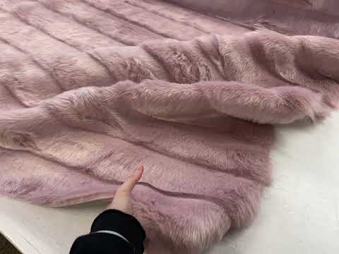 Tex Ex 2684 Luxury Stripe Blush Faux Fur