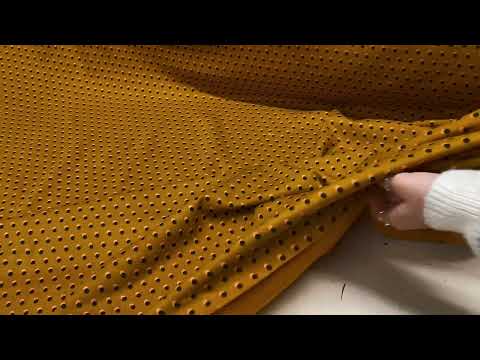 i459 Dotty Cuddle Fur Backed Jersey Sweatshirt Mustard