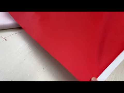 i483 Raincoat Fabric Red. Water Repellent One Way Comfort Stretch