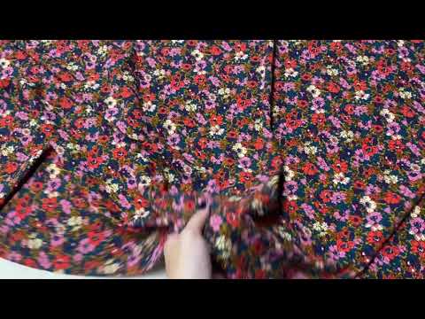 F341 Lizzie Flowers Soft Drape Mustard