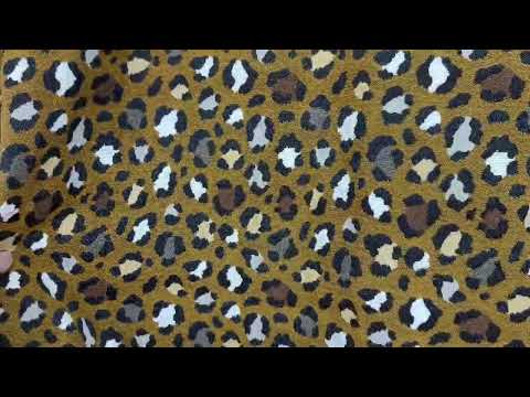 H330 Textured Leopard Print Tapestry Peanut/ Noir