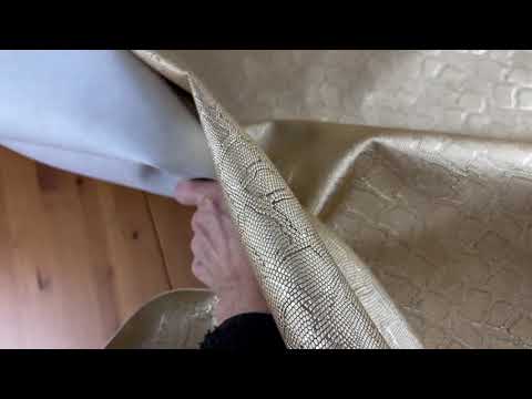 Croc Skin Leatherette Metallic Gold H338